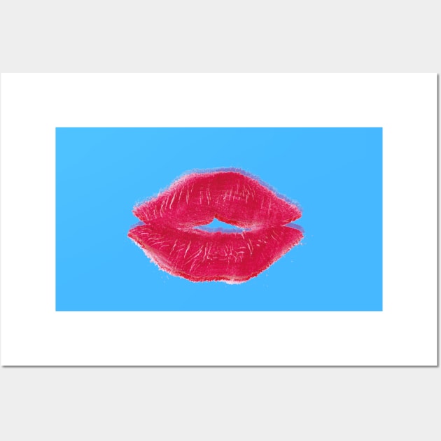 Lipstick lips Wall Art by helengarvey